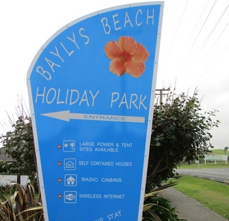 Image of the front of Baylys Beach Holiday Park